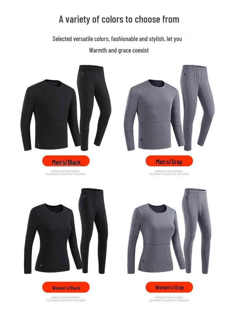 28-Zone Smart Heating Underwear Set for Men & Women: Winter Warmth & Constant Temperature