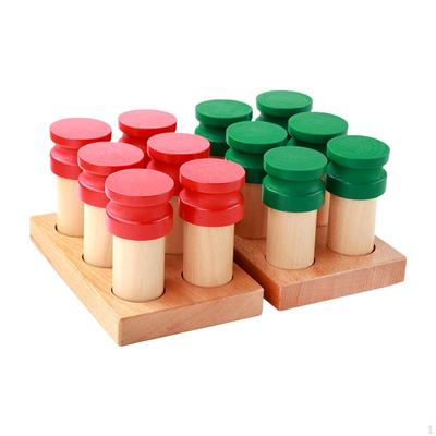 Montessori Smelling Boxes Materials Scent Sensory Education Toy Portable Wooden