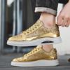 Fashion 2025 Fashion Men Sneakers Male Gold Luxury Glitter Shoes Streetwear Hip Hop Casual shoes Chaussures Homme