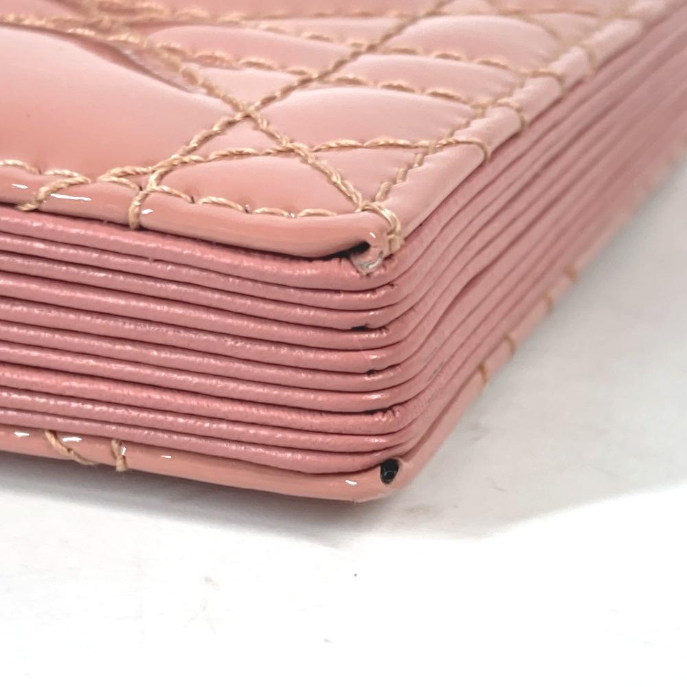 CHRISTIAN DIOR Cannage Lady Dior card holder case accordion enamel Card Case