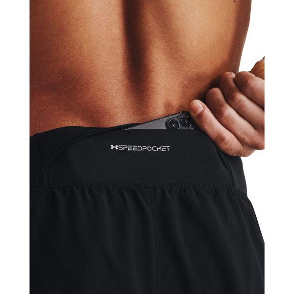 Under Armour Pure Color Belted 2-In-1 Running Shorts Men Bottoms Black 1376831-001