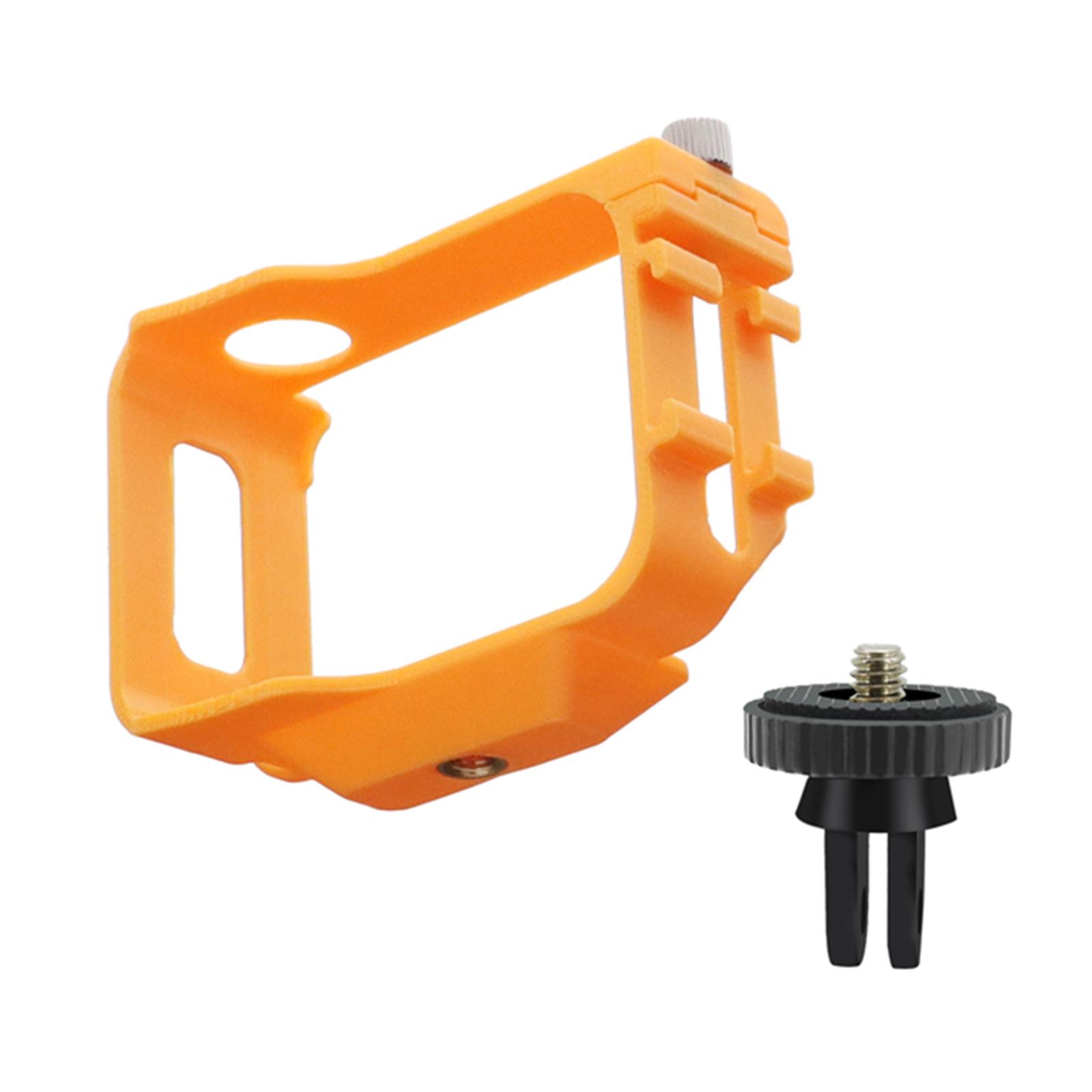 

Protective Case Shell Cold Shoe Mount Frame Cage 1/4in Screw Adapter Expansion Protection Frame for Insta 360 Go Ultra Accessory помаранчевий