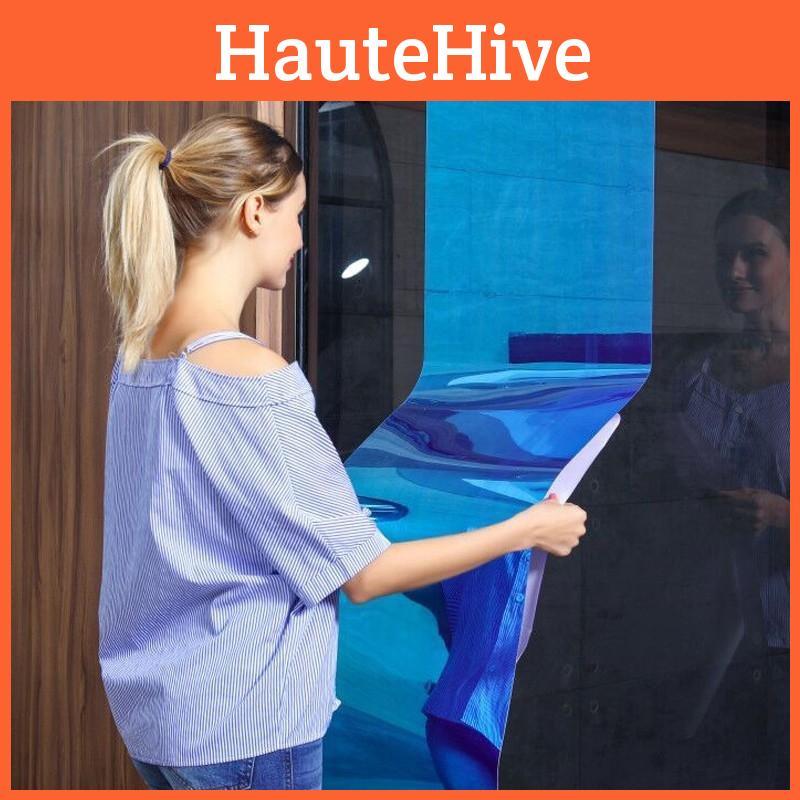 Self Adhesive Mirror Wall Stickers Soft Mirror Decorative Reflective Film For Home Decor