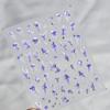 Laser Sliver Star Ocean Dolphin Whale Shoal of Fish Bubbles Sea Marine Organisms Nail Art Sticker Self Adhesive Manicure Decal