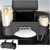 Mandark Car Headrest Backseat Storage Bag,Multifunctional Car Seat Back Storage box,With Drink Cup Holder and hook,Car Travel