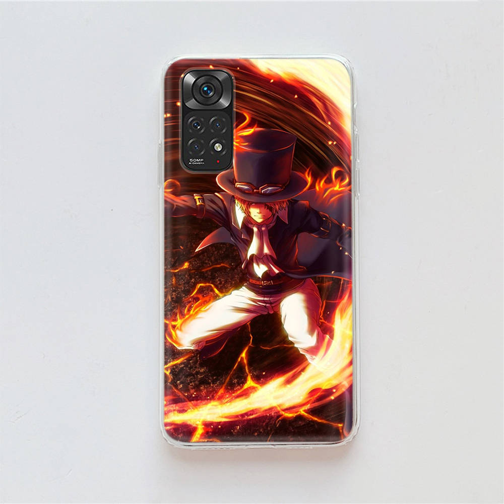 DT18 One Piece Sabo Hülle für Samsung A04 A14 A23 A34 A54 M23 M33 M52 M53 Realme 10 9 C30S C35 C55 VIVO Y02S Y21 Y33S Y51 X80 Pro Klare Hülle