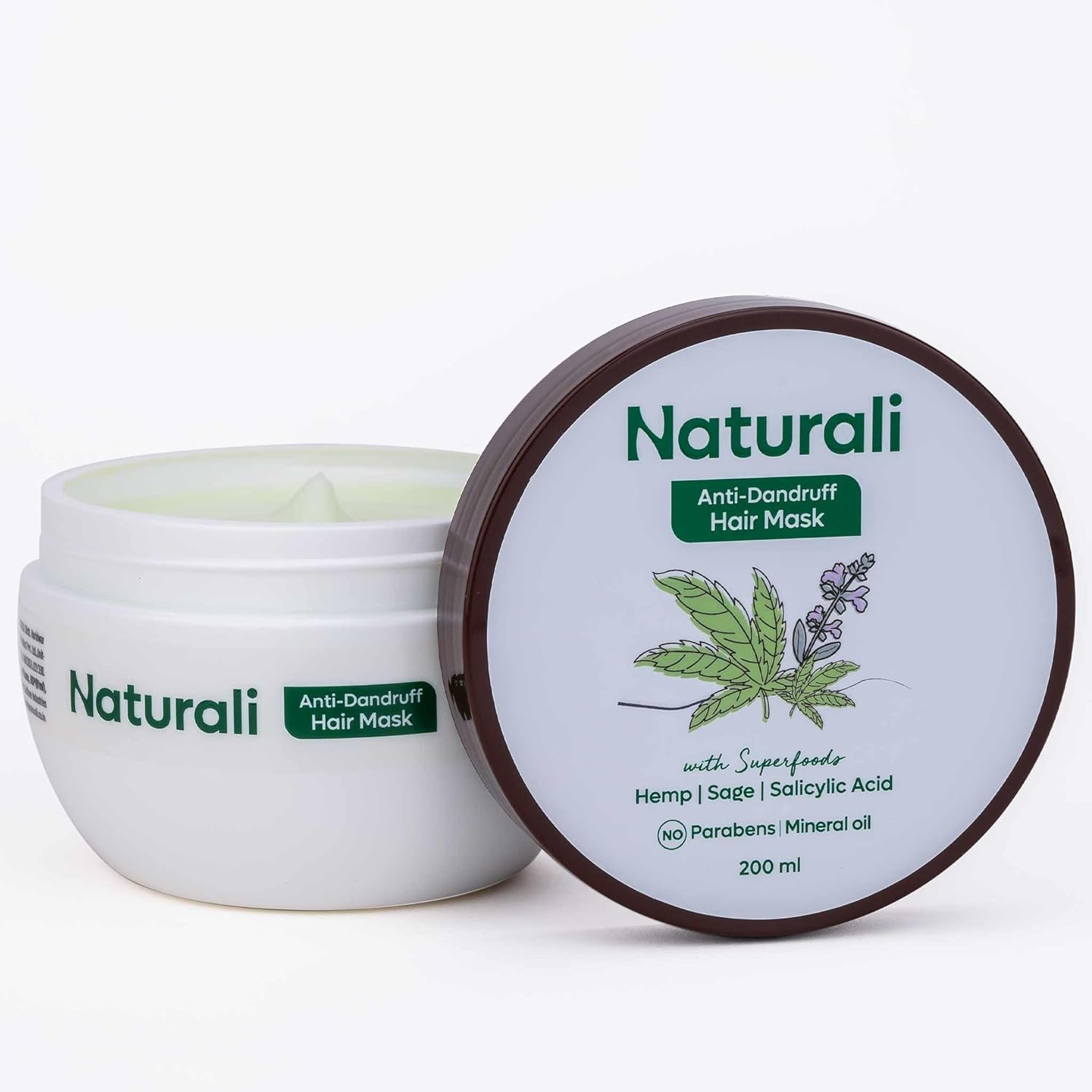 

Naturali Anti Dandruff Hair Mask 200 ml Scalp Clarifying Treatment For Itchy Flaky Hair Deep Moisturizing Smooth Care