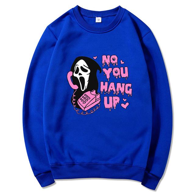 No You Hang Up Hettegenser Dame/Herre Estetisk Streetwear Bokstaver Print Hettegensere Unisex Høst Vinter Halloween Hettegensere Topper