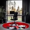 The Nightmare Before Christmas Printed Round Rug Carpet Chair Rug Area Rug Entryway Doormats,for Office Chair Living Room Bedroom Kitchen Room.