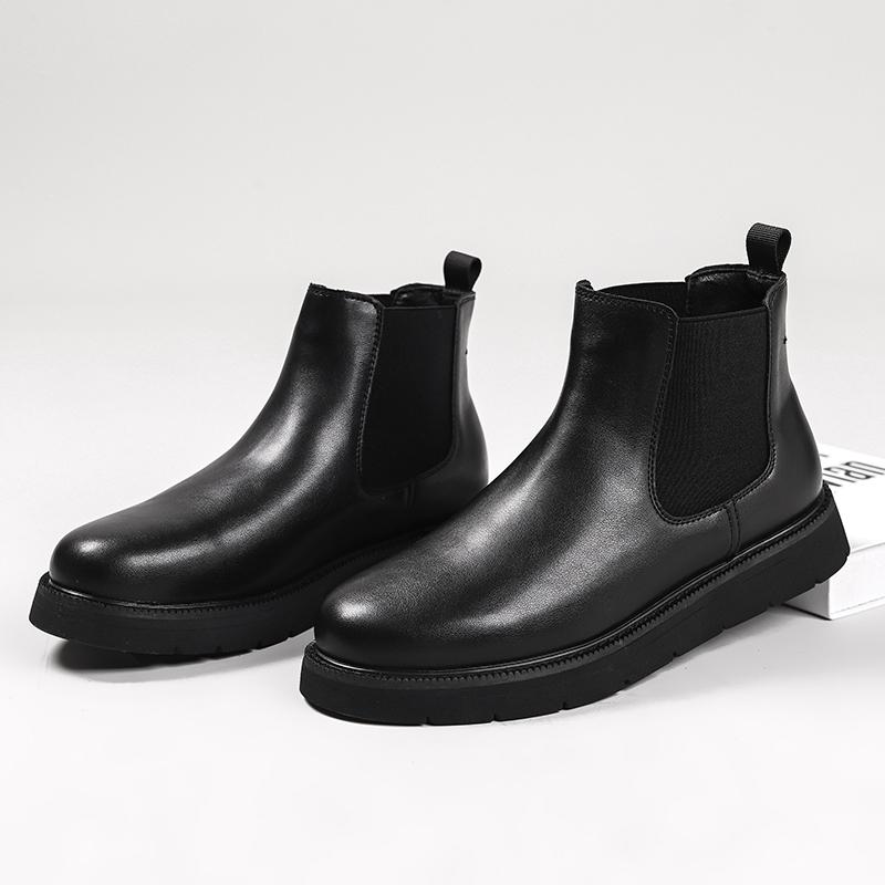 Winter Plush Men Boots Fashion Street Style Casual Shoes Personalized Trend High Top Men Shoes Comfortable Casual Boots