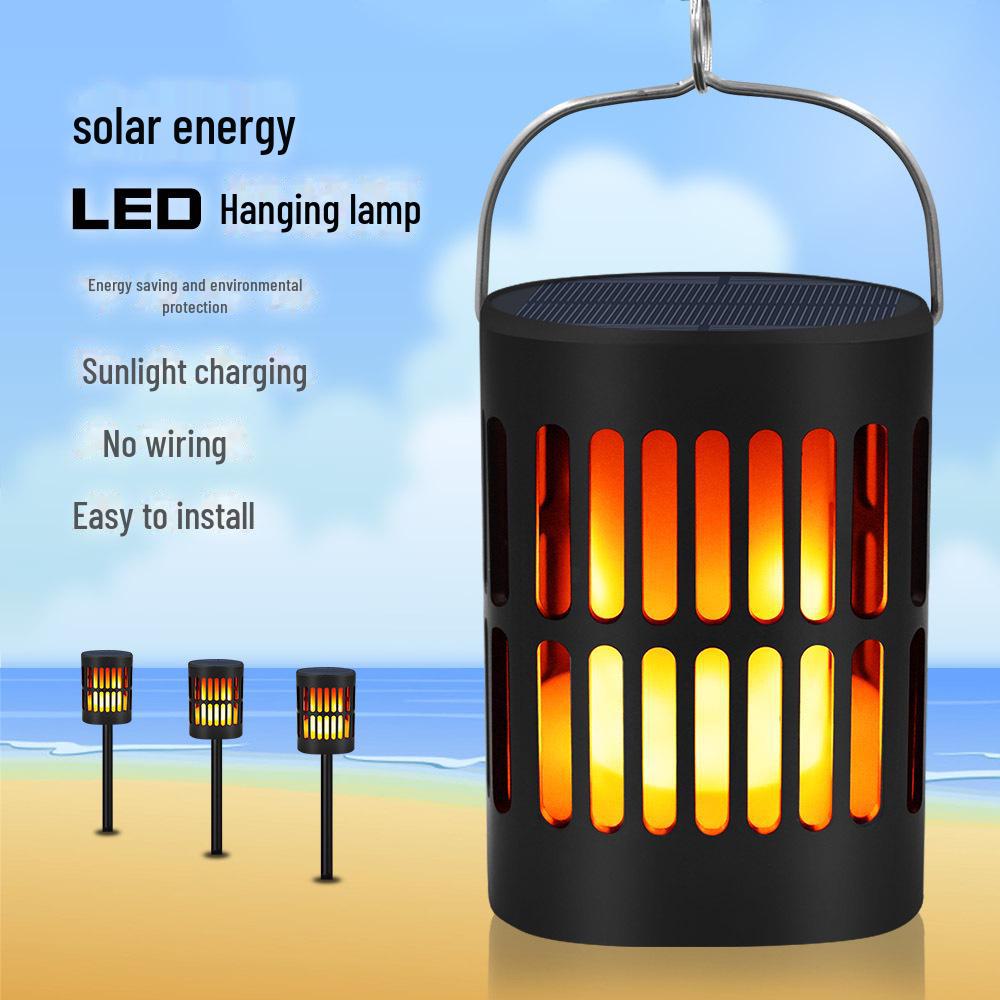 Solar Flame Wall & Garden Lamp with Plug-in Option
