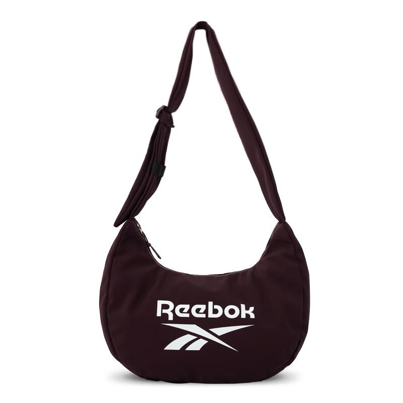 

Reebok Water-Resistant Dumpling Bag, Commute and Travel Shoulder Bag, Crossbody Bag, Large Capacity, Purple фіолетовий