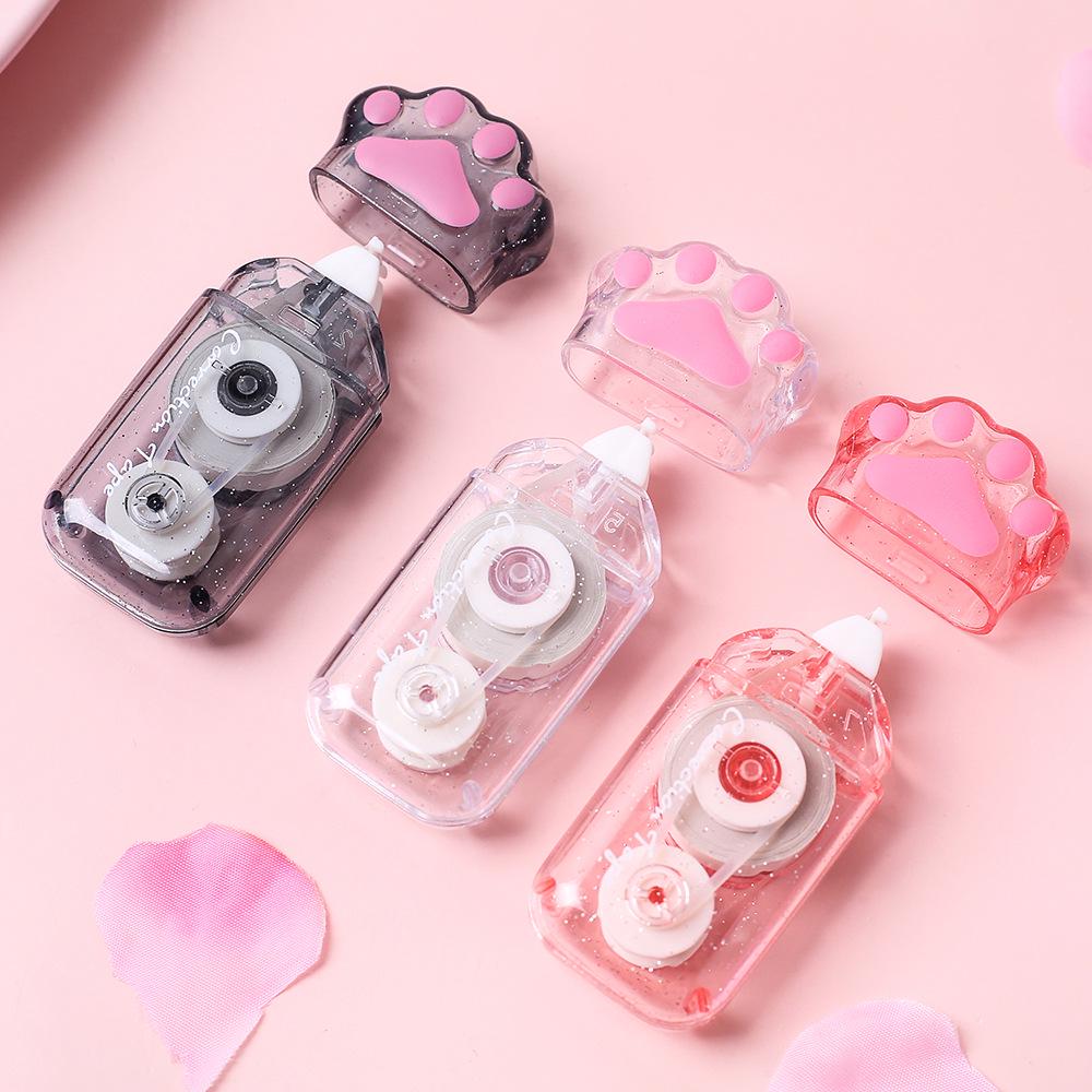 Twingo Cute Cat Paw Correction Tape with Heart Eraser - Popular Girly Design