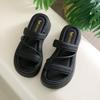 688-10 Two women in cool slippers 2025 new summer fairy wind flat bottom one-word drag Roman beach sandals