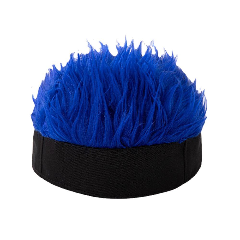 Vintage Hip-Hop Brimless Wig Hat: Retro Melon Skin Design
