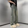 Vintage Jeans Men's Summer Street Casual Wide Leg Trend ins Loose Student Straight Pants