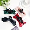 1pc Bow Hair Claw Clip Back of Head Half Tie Hair Clip Temperament Satin Hair Accessories for Women Girls