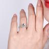 Tibetan Silver 925 Ring Round Brilliant Cut 2 Carat Zirconia Diamant Ring Wedding Accessories Fine Jewelry