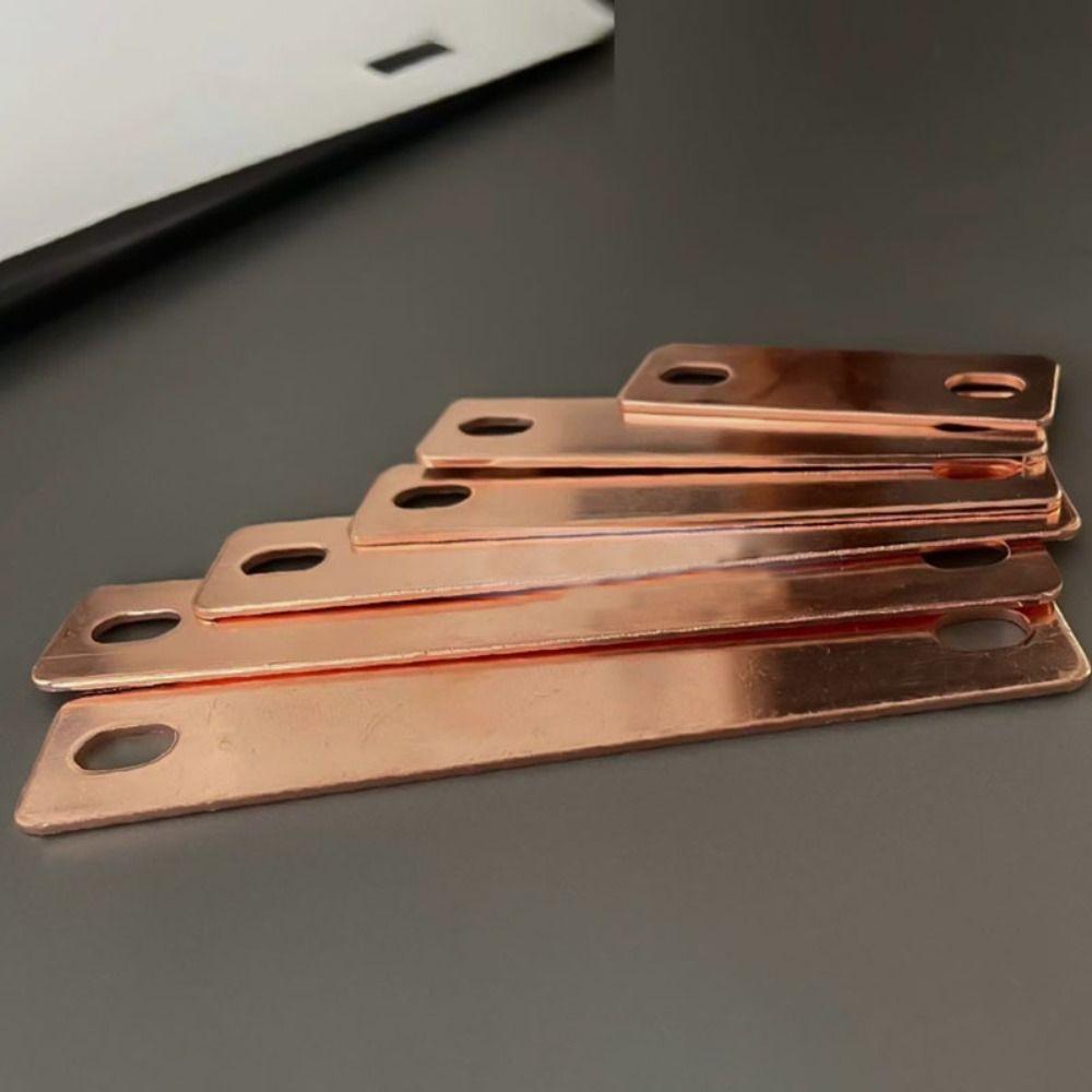 M6 screw holes Bus Bars Connector Red Copper Red Copper Pickling Busbar LiFePO4 Cell