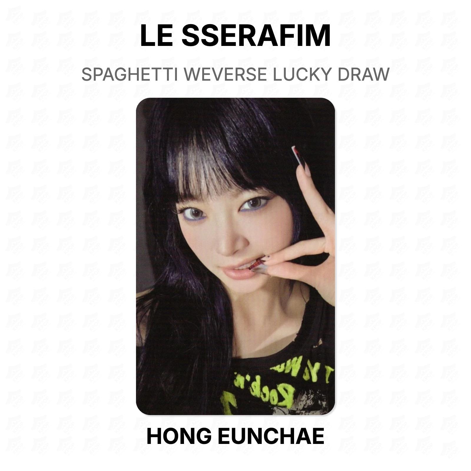 LE SSERAFIM SPAGHETTI WEVERSE LUCKY DRAW Official Photocard HONG EUNCHAE