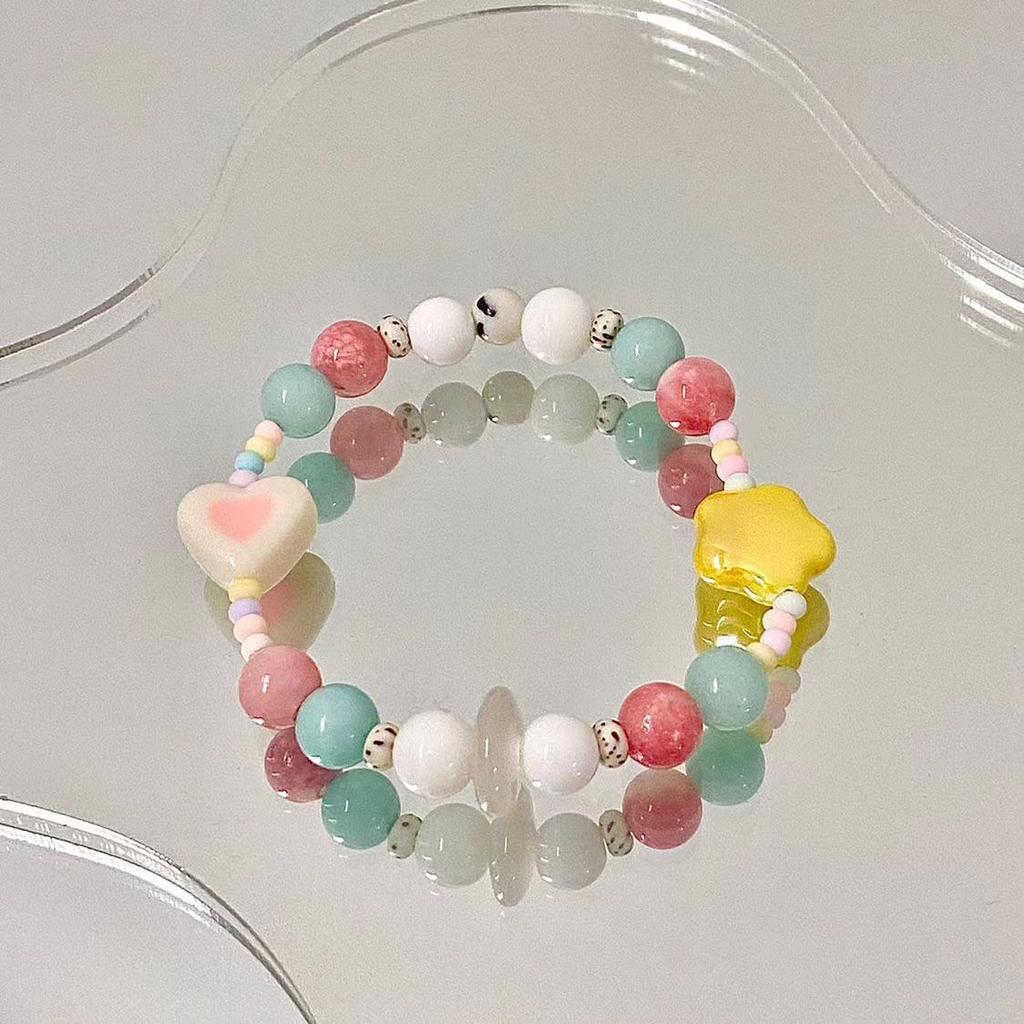 Niche Korean Beaded Hetian Jade Bracelet Versatile Style Pearl Jewelry Women'S Bracelet Bracelet