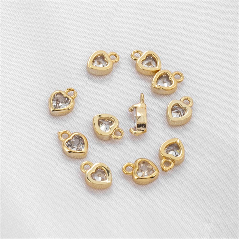 

14-каратное золото с цирконием, глянцевый кулон «Любовь», аксессуары «сделай сам», кулон-цепочка, кулон ручной работы, декоративная цепочка, ювелирные материалы