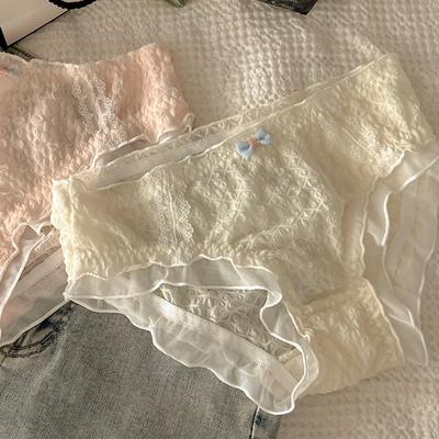 Lenjerie de corp Femei Antibacterian Crotch Chiloți Respirabil Drăguț Sexy Dantela Slip