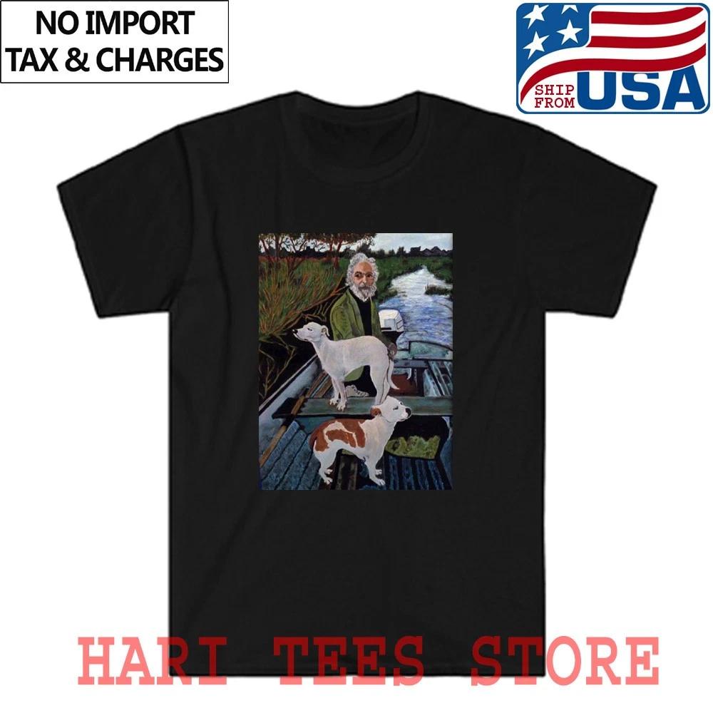 Goodfellas Painting Old Man With Dogs Men s Black Size S to 5XL 2XL