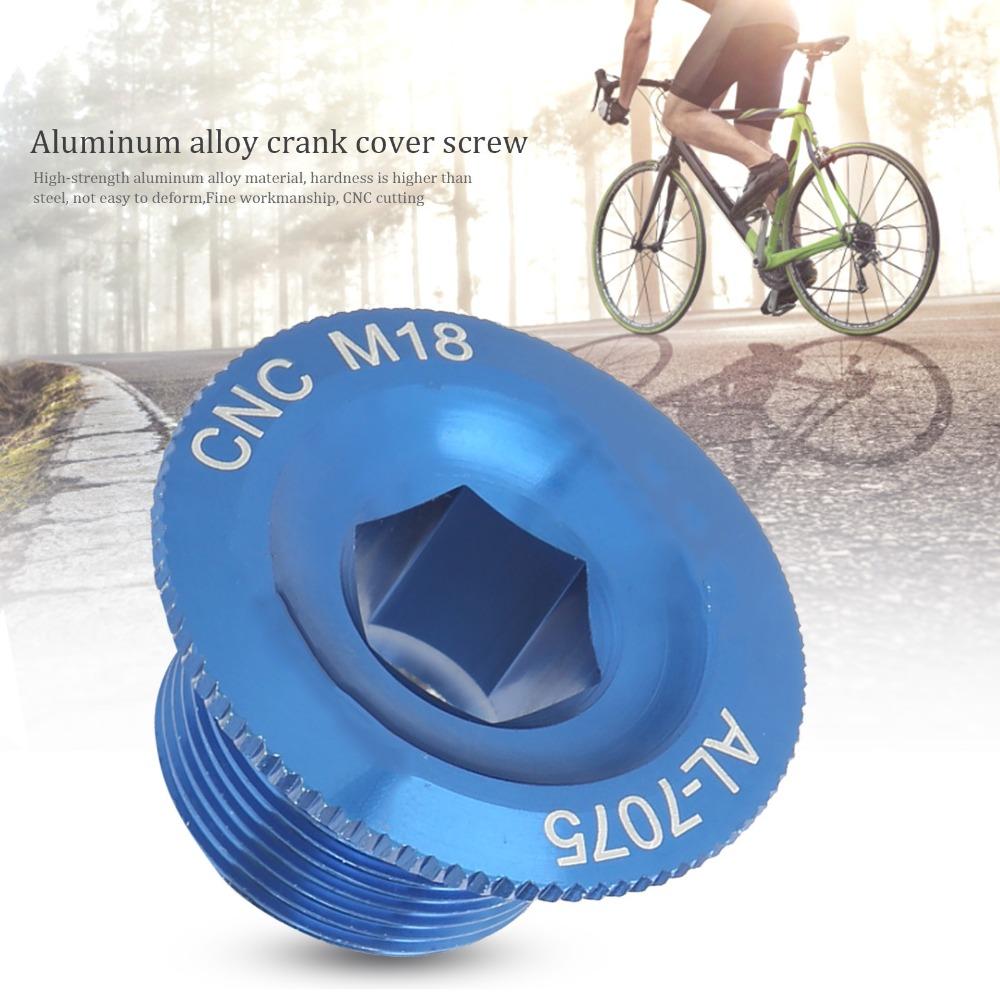 4PCS Blue Bike Crank Arm Bolts M18 Crank Screw Cap Durable Bicycle Crank Fixing Bolts  Bike