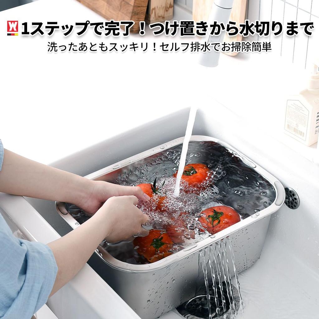 Portable Stainless Steel Dishwashing Bowl 10L | Multipurpose Kitchen Basket | Vegetable Washing & Draining | Camping, Car Camping, Home Use (1655)