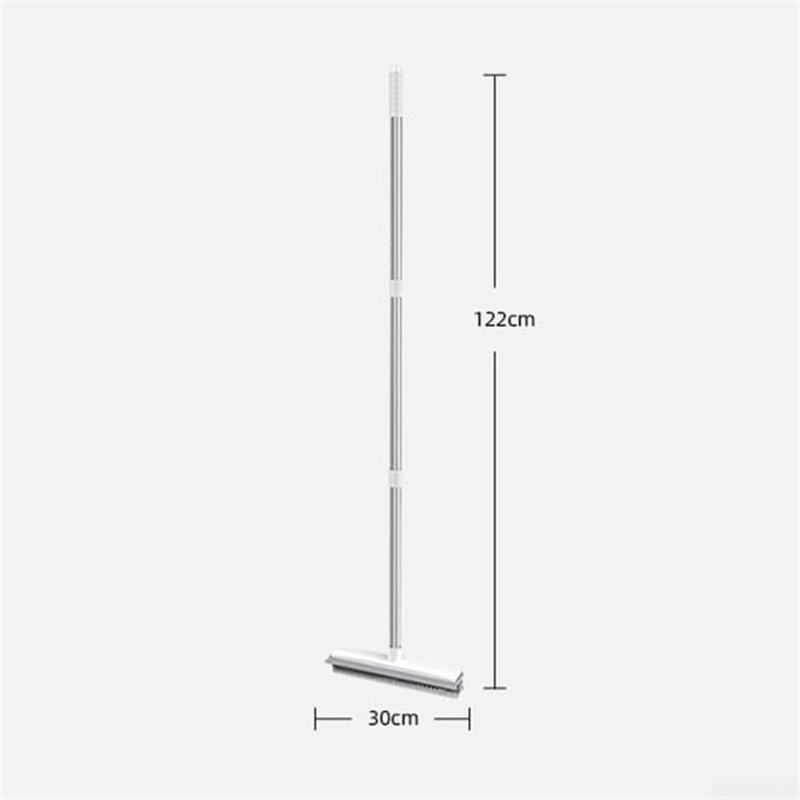 

2 в 1 резиновая щетка для метлы для удаления шерсти домашних животных щетина для чистки ковров метла для подметания 30*122cm