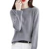 [ANGJ] Knit Sweater Women's Fall/Winter Round Neck Layering Knit Top Knit Tee #005: Dark Gray M