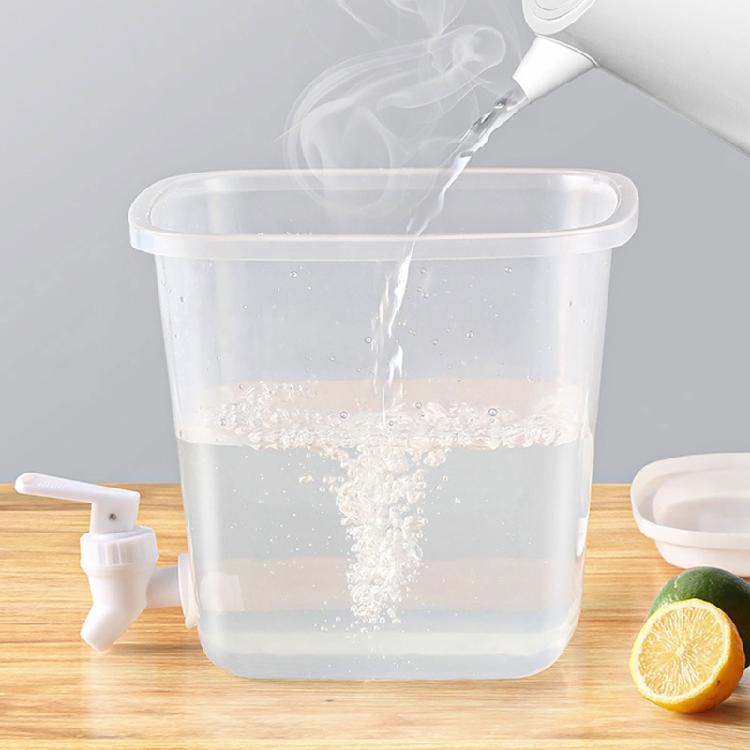 Grande Contenitore per Tè Freddo Limonate Dispenser d'Acqua Trasparente Dispenser per Bevande con Rubinetto Essenziale per la Cucina