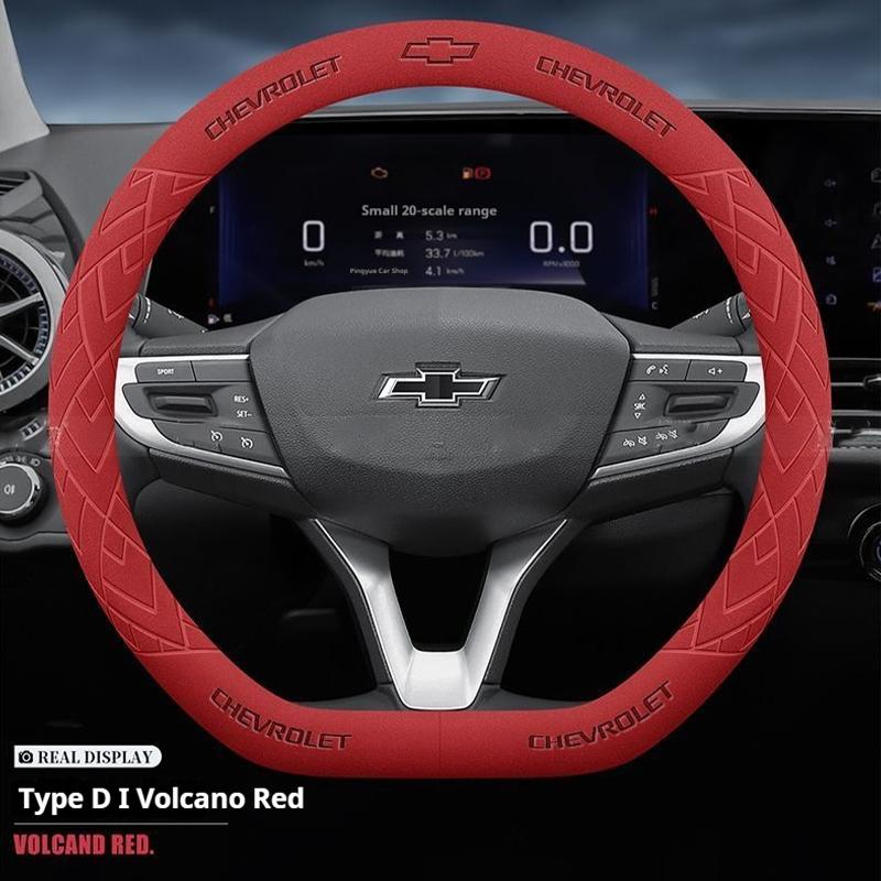 For Chevrolet Cruze Bolt Aveo Spark Orlando Onix capti Prisma Cavalier Sail Tracker Suede Car Steering Wheel Cover Accessories