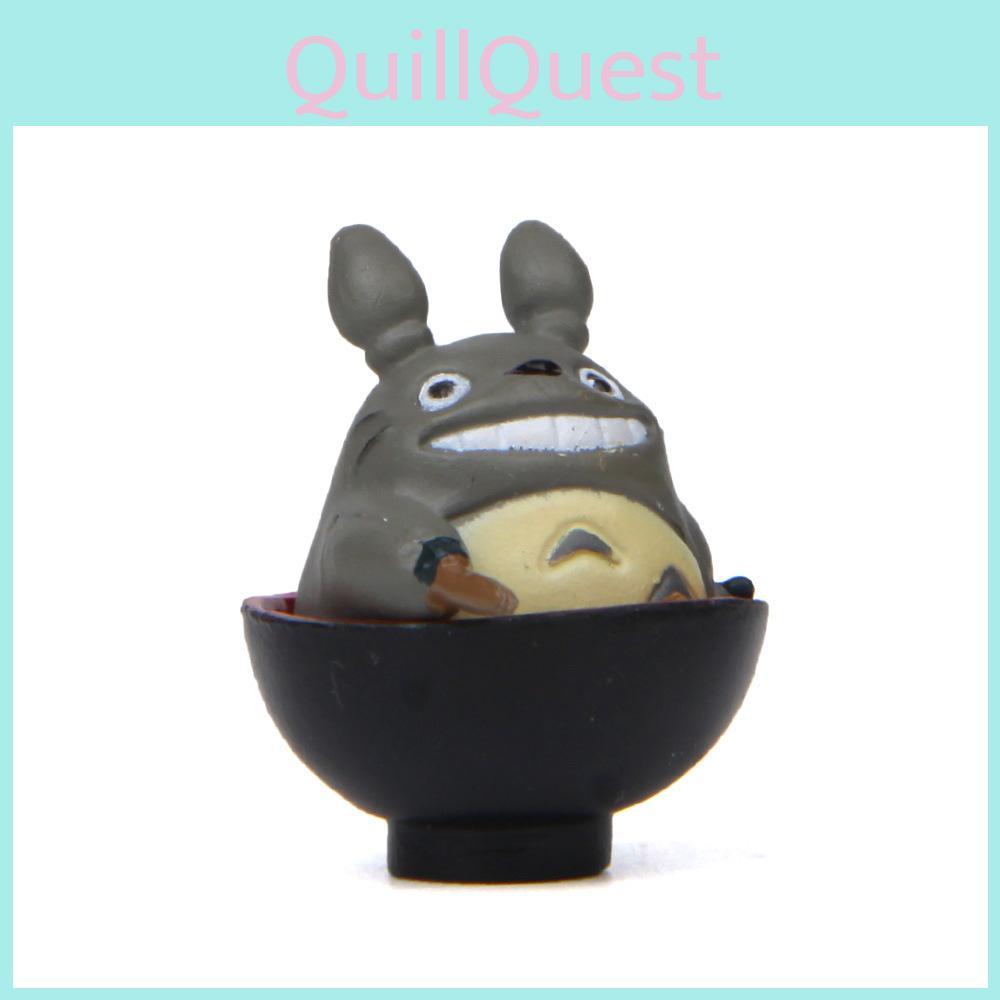 Cute Cartoon Tea Drinking Totoro Mini Model For Garden Decor And Plant Arrangements