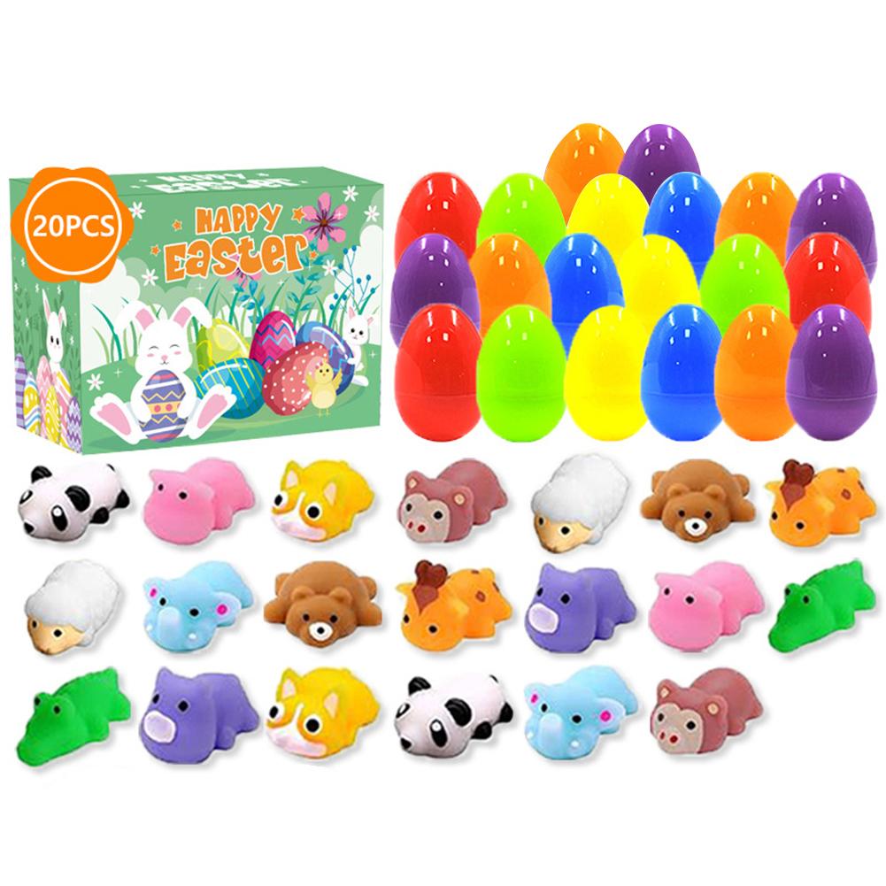 NEW Prefilled Easter Eggs with Stress Relief Toys Surprise Easter Eggs for Egg Hunt Easter Party Favors for Kids Birthday Gifts