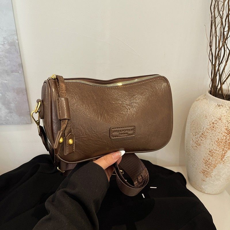 Genuine Leather Women's Bag Fashionable Soft Leather Single-shoulder Crossbody Bag Cowhide Pillow Bag
