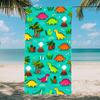 Asciugamano da Spiaggia Cavallo Marrone Maestoso - Design Realistico di Campo Dorato con Cielo Nuvoloso, Morbido Tessuto in Microfibra, Bagno Oversize Unisex