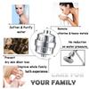 Shower Water Filter 10 Stage 1 Shell 2 Cores ABS Eco Friendly Rust Proof Shower Head Filter for Moisturizing Purifying Softening