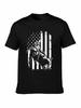 Brand Men Shirt Bull Riding American Flag T Shirt Pool Float Accessories Art