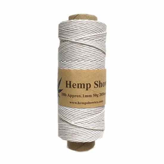 

Джутовий шпагат 1мм 50г 62м рулон [HEMP SHOW] (Конопля100%) (Білий) [Елемент] білий