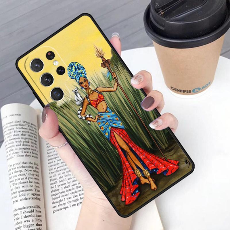 South Africa Woman phone case Cover For Samsung Galaxy S24 S25 Ultra S21 S22 Ultra S10E Note 10 Plus Note 20 FE S23