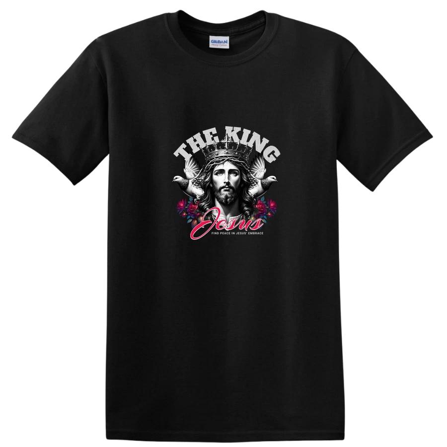Jesus Crown King T Shirt w/ Floral Design Religious Faith Tee Vintage Style S