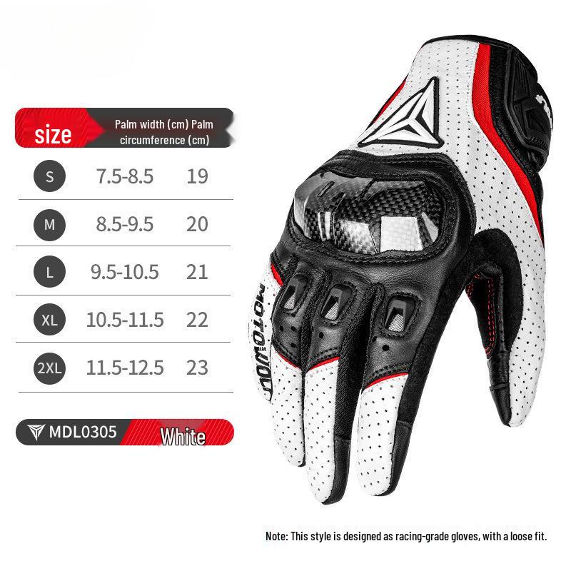 Four Seasons Carbon Fiber Motorcycle Gloves: Full-Finger, Anti-Fall, Winter Warm for Men and Women