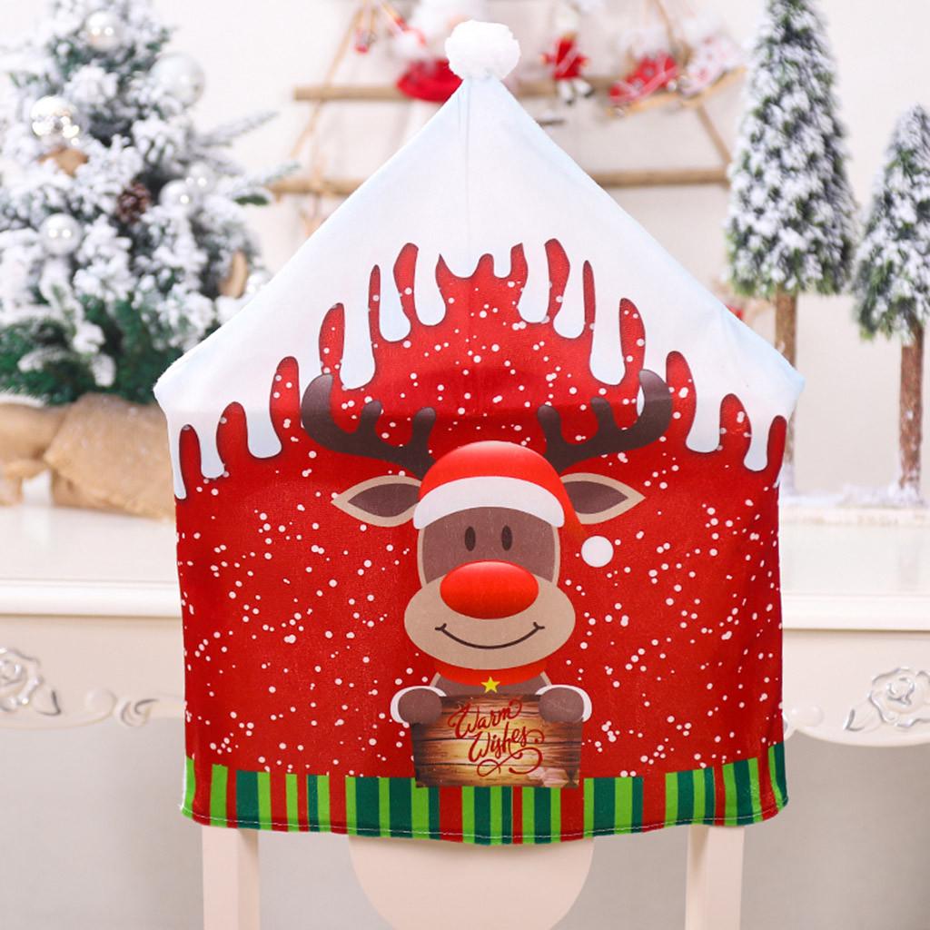 Chair Covers Xmas Party Decoration Dining Christmas Decor Santa Claus Seat Cover Chair Covers Xmas Party Decoration Dining Christmas Decor Santa Claus Seat Cover