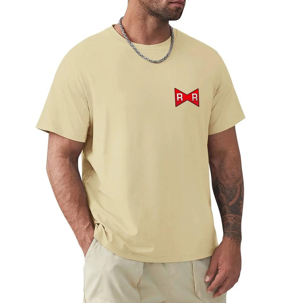 Red Ribbon Army TShirt Blouse Aesthetic Clothes Plain Tshirts for Men