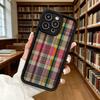Vintage Plaid Pattern Phone Case for iPhone 17 16 15 14 13 12 11 Pro Max Plus Anti Scratch, Gel Flexible Protective