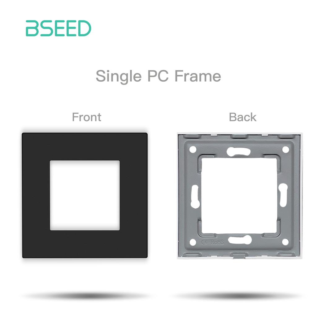 BSEED Plastic Socket Frames Matte Frame For Wall Sockets Single Double Tripl Four Frames DIY Parts Free Combination EU Standard