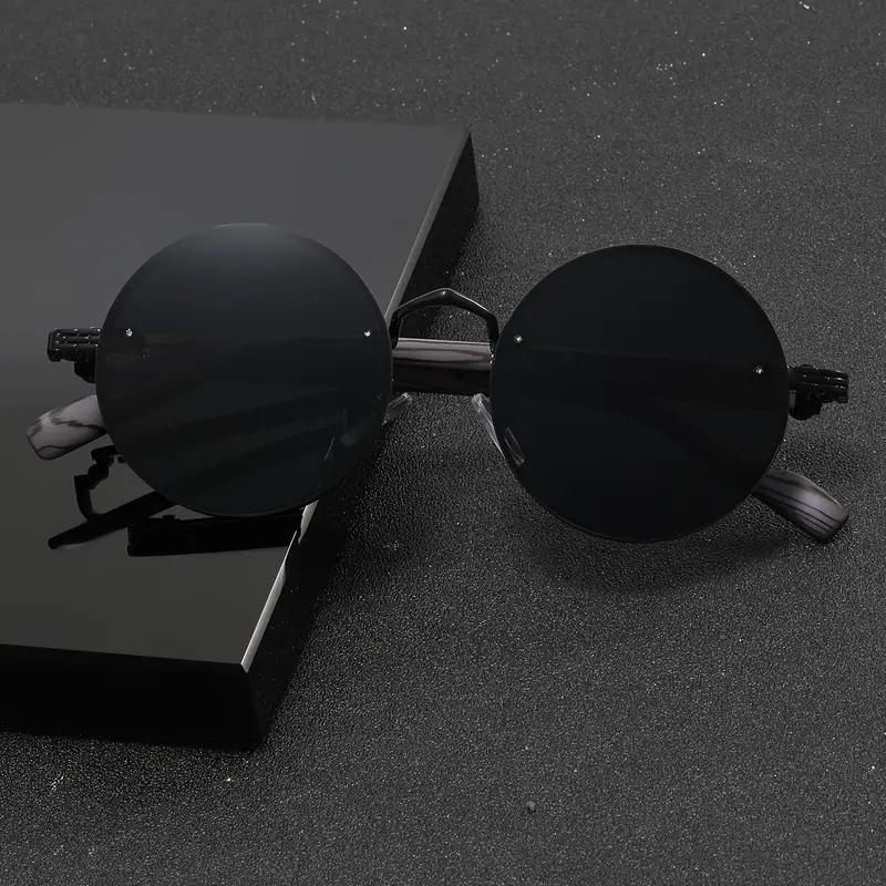 Runde Sonnenbrille für Damen und Herren, Metallrahmen, Sonnenbrille, Kreis, Hippie-Brille, Sommer-Brillen-Accessoire