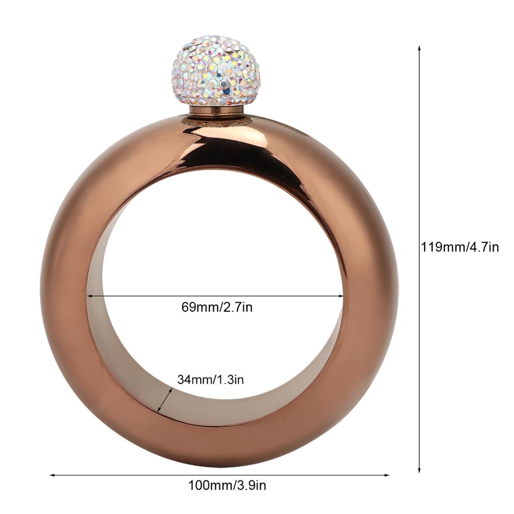 Stainless Steel WineCelsiusAlcohol Jug Bracelet Wrist Hip Flask Funnel Gift for Dance Birthday Party   Bar